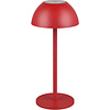 LED Table Lamp - Trion Rado - 1.7W - Warm White 3000K - Rechargeable batteries - Red - Plastic