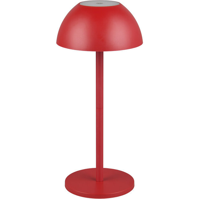 LED Tafellamp - Trion Rado - 1.7W - Warm Wit 3000K - Oplaadbare batterijen - Rood - Kunststof Verlichting per ruimte