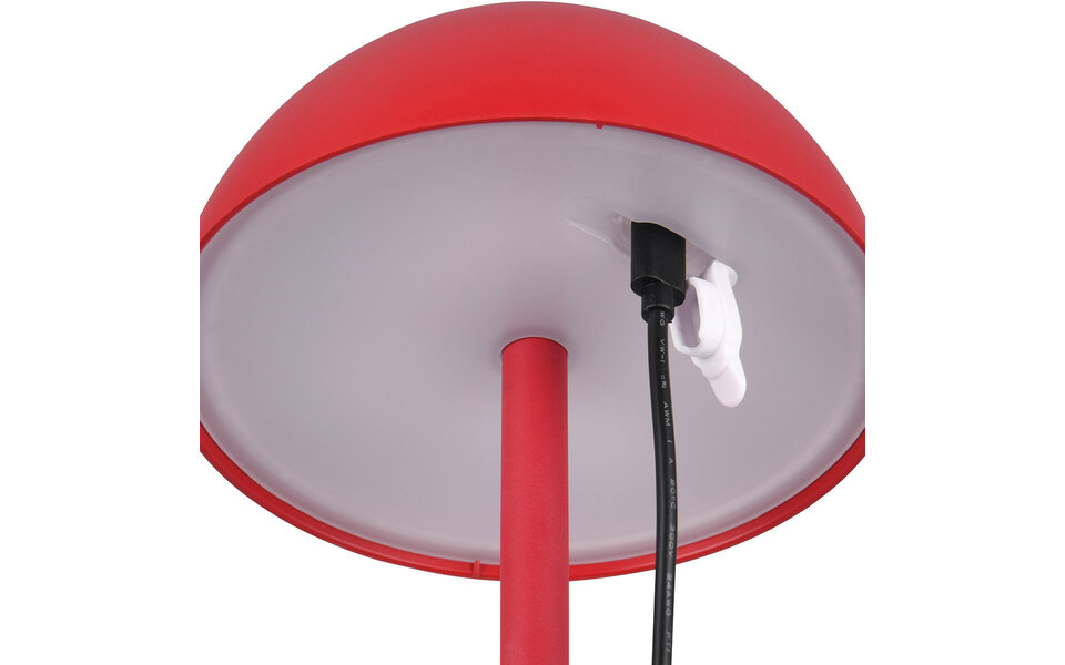HLW LED LED Table Lamp - Trion Rado - 1.7W - Warm White 3000K - Rechargeable batteries - Red - Plastic