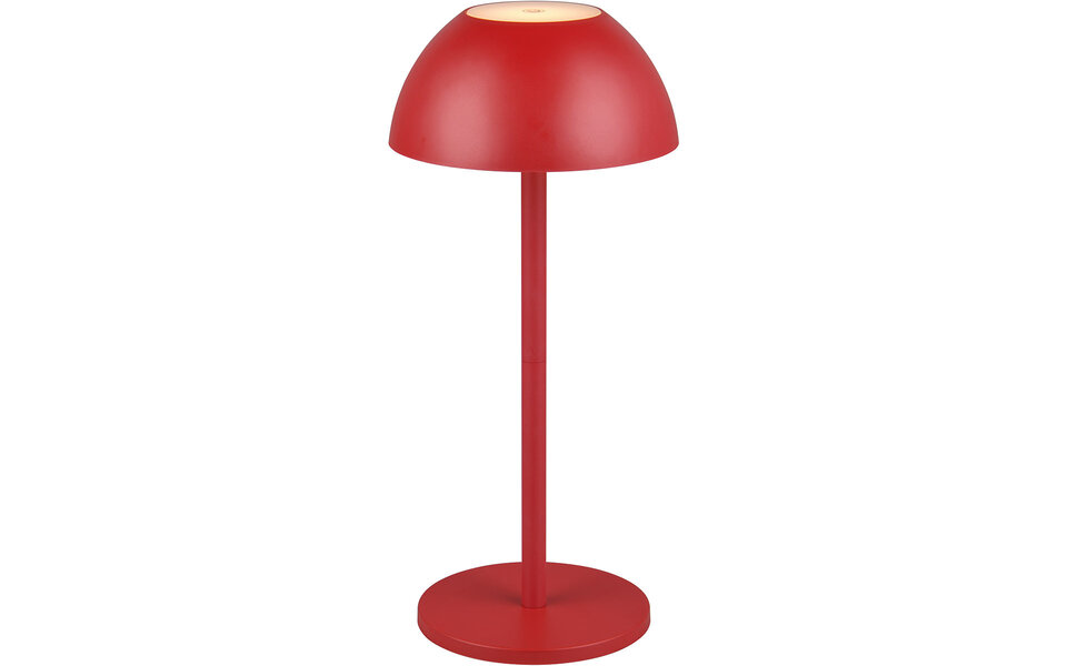 HLW LED LED Tafellamp - Trion Rado - 1.7W - Warm Wit 3000K - Oplaadbare batterijen - Rood - Kunststof HLW LED LED Tafellamp - Trion Rado - 1.7W - Warm Wit 3000K - Oplaadbare batterijen - Rood - Kunststof