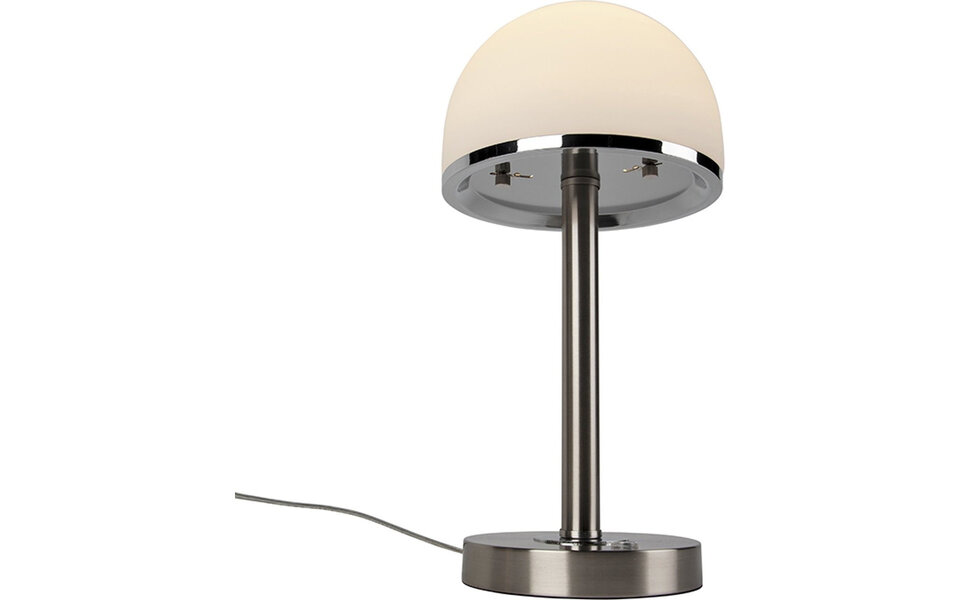 HLW LED LED Tafellamp - Trion Berl - 4W - Warm Wit 3000K - Dimbaar - Rond - Mat Nikkel - Aluminium