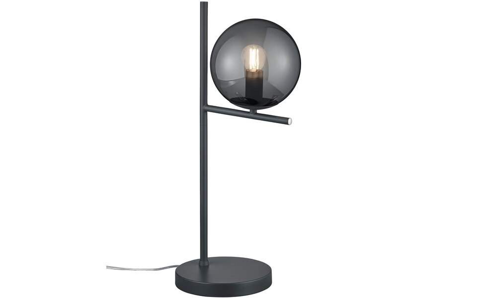 HLW LED LED Table Lamp - Trion Pora - E14 Fitting - Round - Matte Anthracite - Aluminum