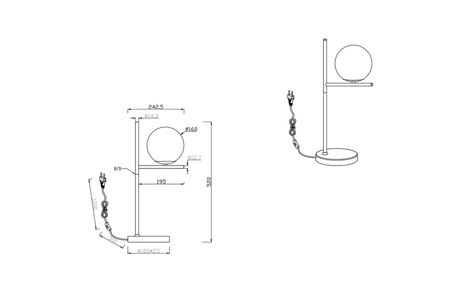HLW LED LED Tafellamp - Trion Pora - E14 Fitting - Rond - Mat Antraciet - Aluminium