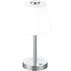 LED Tafellamp - Trion Emaro - 4.5W - Warm Wit 3000K - Dimbaar - Rond - Mat Nikkel - Aluminium