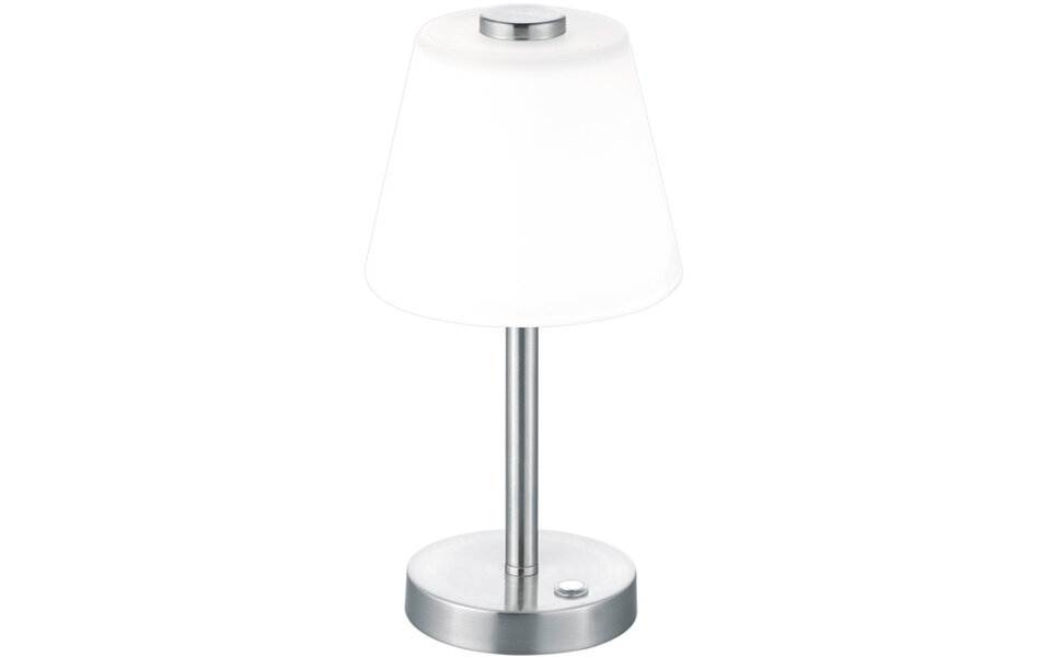 HLW LED LED Tafellamp - Trion Emaro - 4.5W - Warm Wit 3000K - Dimbaar - Rond - Mat Nikkel - Aluminium