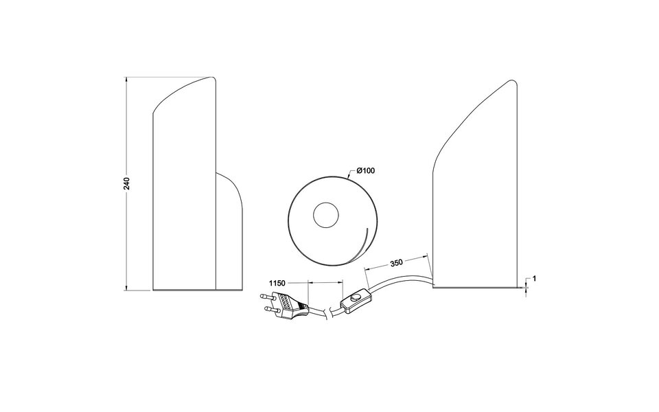 HLW LED LED Tafellamp - Trion Fronta - E14 Fitting - Rond - Mat Zwart - Aluminium