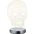 LED Table Lamp - Trion Skelly - 7W - Adjustable Color - Round - Gloss Chrome - Aluminum