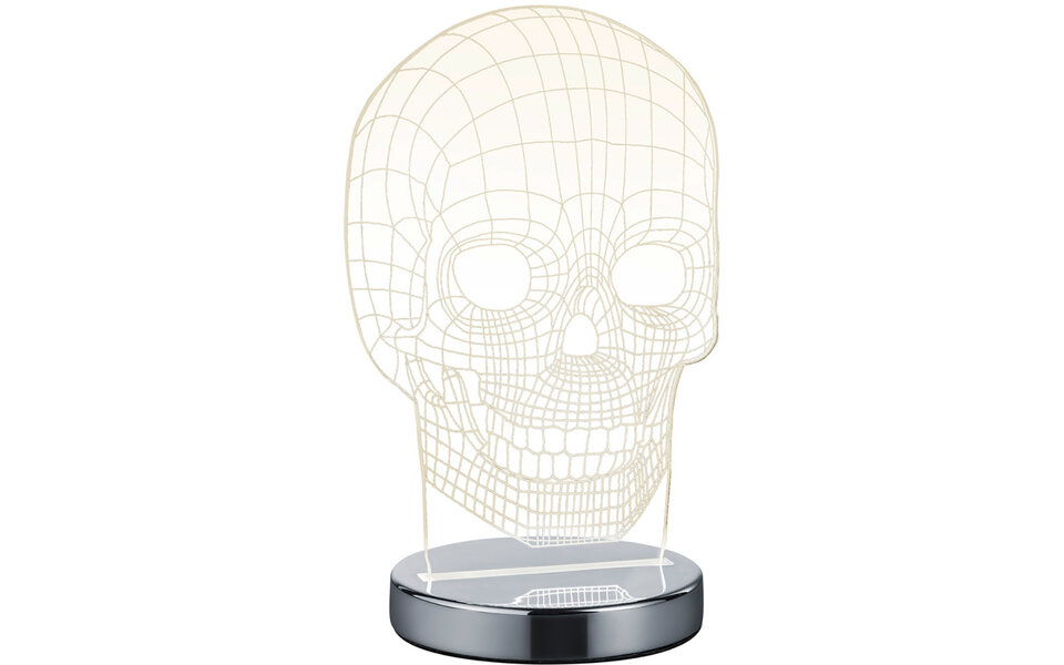 HLW LED LED Table Lamp - Trion Skelly - 7W - Adjustable Color - Round - Gloss Chrome - Aluminum