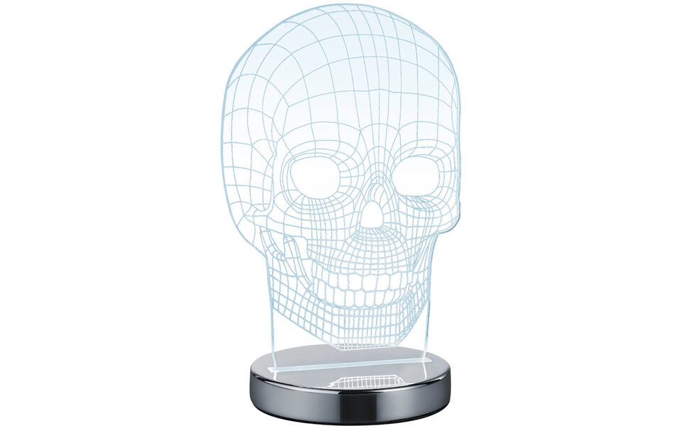 HLW LED LED Table Lamp - Trion Skelly - 7W - Adjustable Color - Round - Gloss Chrome - Aluminum