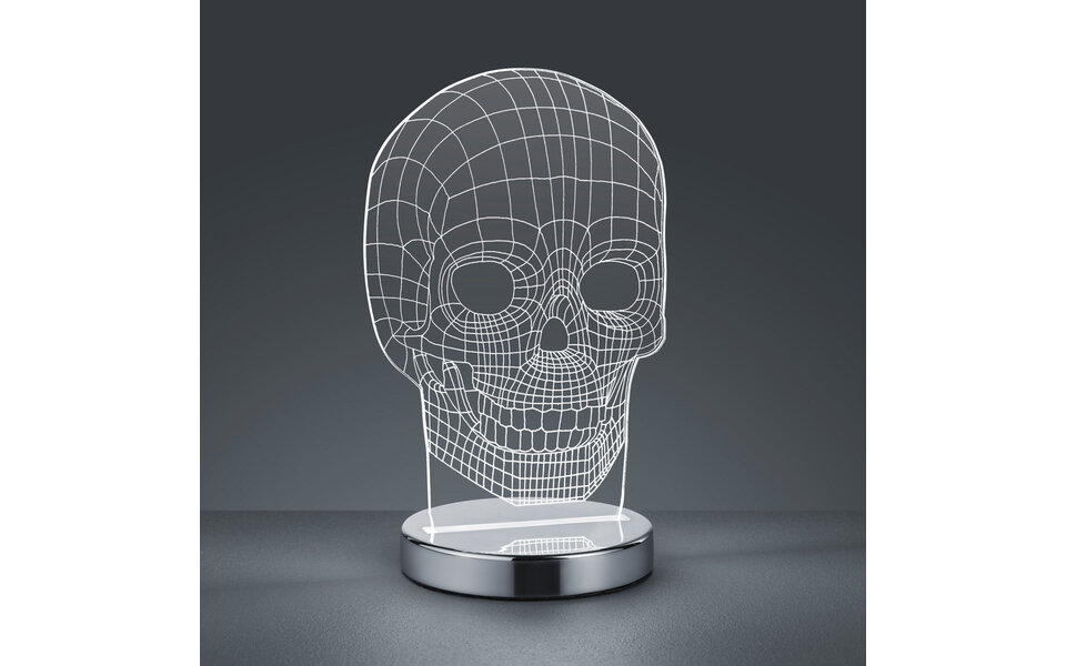 HLW LED LED Table Lamp - Trion Skelly - 7W - Adjustable Color - Round - Gloss Chrome - Aluminum