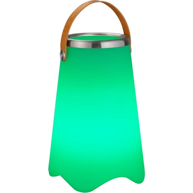 Witte compacte LED tafellamp zonder fitting met Bluetooth speaker en spatwaterdichte behuizing