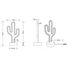 HLW LED LED Table Lamp - Trion Cactus - 1W - USB - Round - Matte White - Plastic HLW LED LED Table Lamp - Trion Cactus - 1W - USB - Round - Matte White - Plastic