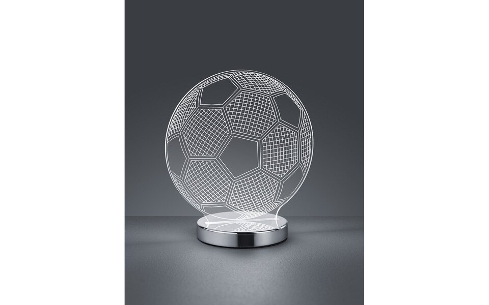 HLW LED LED Tafellamp - Trion Bolly - 7W - Aanpasbare Kleur - Rond - Glans Chroom - Aluminium