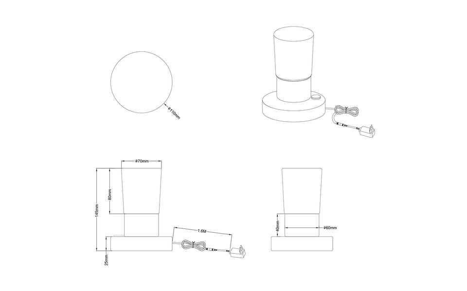 HLW LED LED Table Lamp - Trion Crostila - 4W - Warm White 3000K - Round - Gloss Chrome - Aluminum - OSRAM LEDs