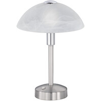 LED Table Lamp - Trion Dontra - 4W - Warm White 3000K - Round - Matte Nickel - Aluminum