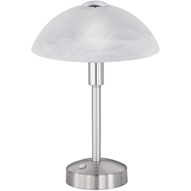 LED Tafellamp - Trion Dontra - 4W - Warm Wit 3000K - Rond - Mat Nikkel - Aluminium Verlichting per ruimte