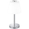 LED Tafellamp - Trion Emaro - 4.5W - Warm Wit 3000K - Dimbaar - Rond - Glans Chroom - Aluminium Verlichting per ruimte