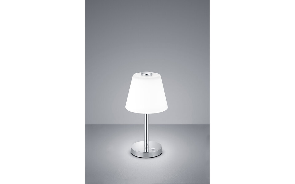 HLW LED LED Tafellamp - Trion Emaro - 4.5W - Warm Wit 3000K - Dimbaar - Rond - Glans Chroom - Aluminium