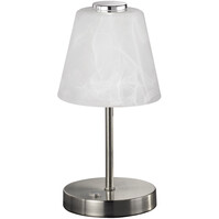 LED Table Lamp - Trion Emminy - 2W - Warm White 3000K - Dimmable - Round - Matte Nickel - Aluminum