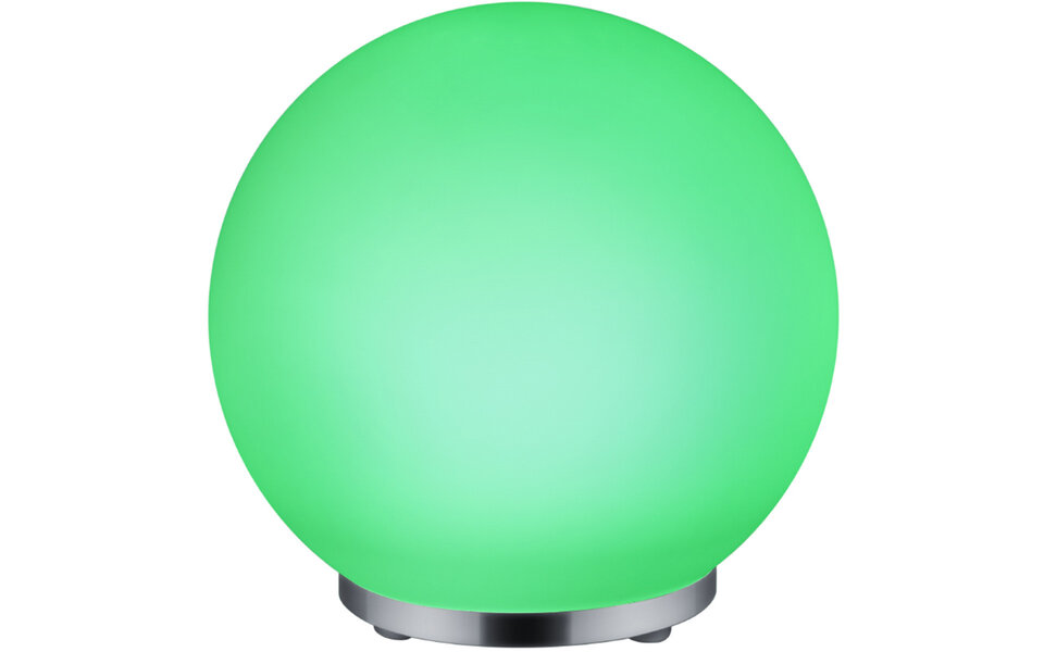 HLW LED LED Tafellamp - Trion Geron - 5.5W - Warm Wit 3000K - RGBW - Afstandsbediening - Dimbaar - Rond - Mat Chroom - Kunststof