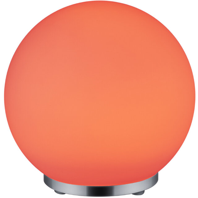 HLW LED LED Tafellamp - Trion Geron - 5.5W - Warm Wit 3000K - RGBW - Afstandsbediening - Dimbaar - Rond - Mat Chroom - Kunststof