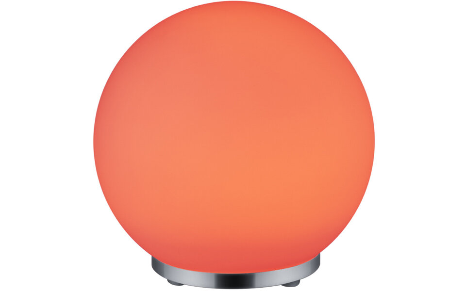 HLW LED LED Tafellamp - Trion Geron - 5.5W - Warm Wit 3000K - RGBW - Afstandsbediening - Dimbaar - Rond - Mat Chroom - Kunststof