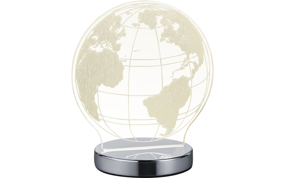 HLW LED LED Table Lamp - Table Lighting - Trion Globin - 7W - Adjustable Color - Round - Matte Chrome - Aluminum HLW LED LED Table Lamp - Table Lighting - Trion Globin - 7W - Adjustable Color - Round - Matte Chrome - Aluminum