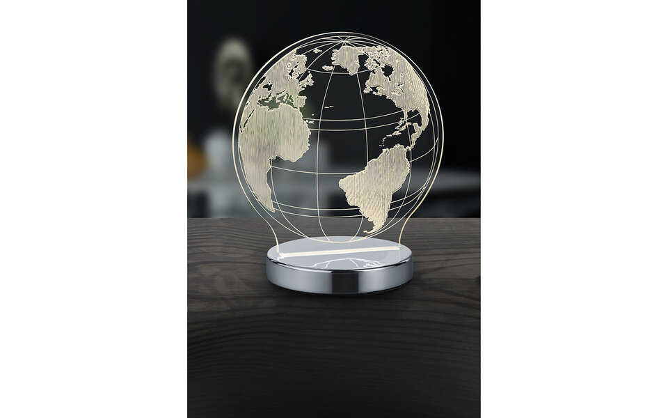 HLW LED LED Table Lamp - Table Lighting - Trion Globin - 7W - Adjustable Color - Round - Matte Chrome - Aluminum HLW LED LED Table Lamp - Table Lighting - Trion Globin - 7W - Adjustable Color - Round - Matte Chrome - Aluminum