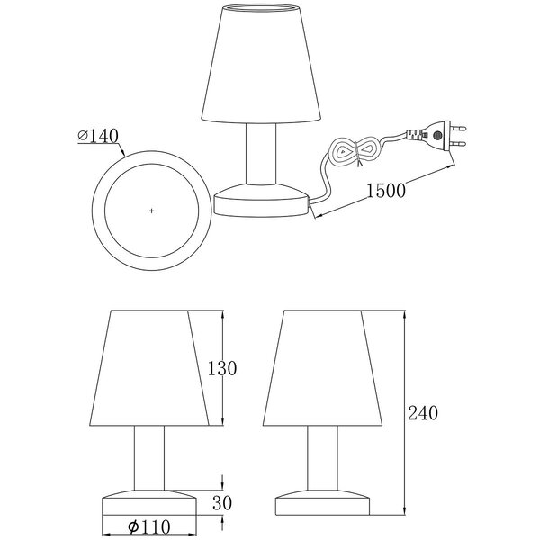 HLW LED LED Tafellamp Mat Turquoise - Ronde & Stijlvol Accent HLW LED LED Tafellamp Mat Turquoise - Ronde & Stijlvol Accent