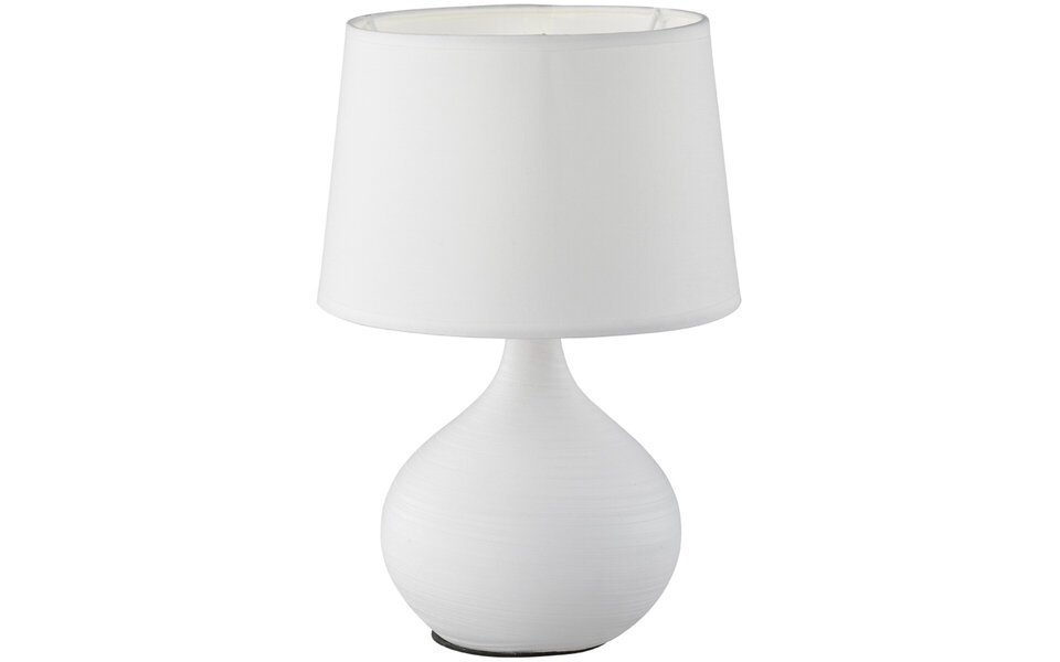 HLW LED LED Table Lamp - Table Lighting - Trion Martan - E14 Fitting - Round - Matte White - Ceramic