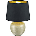 LED Table Lamp - Table Lighting - Trion Lunola - E14 Fitting - Round - Matte Gold - Ceramic