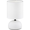 LED Tafellamp - Tafelverlichting - Trion Lucifer - E14 Fitting - Rond - Mat Wit - Keramiek