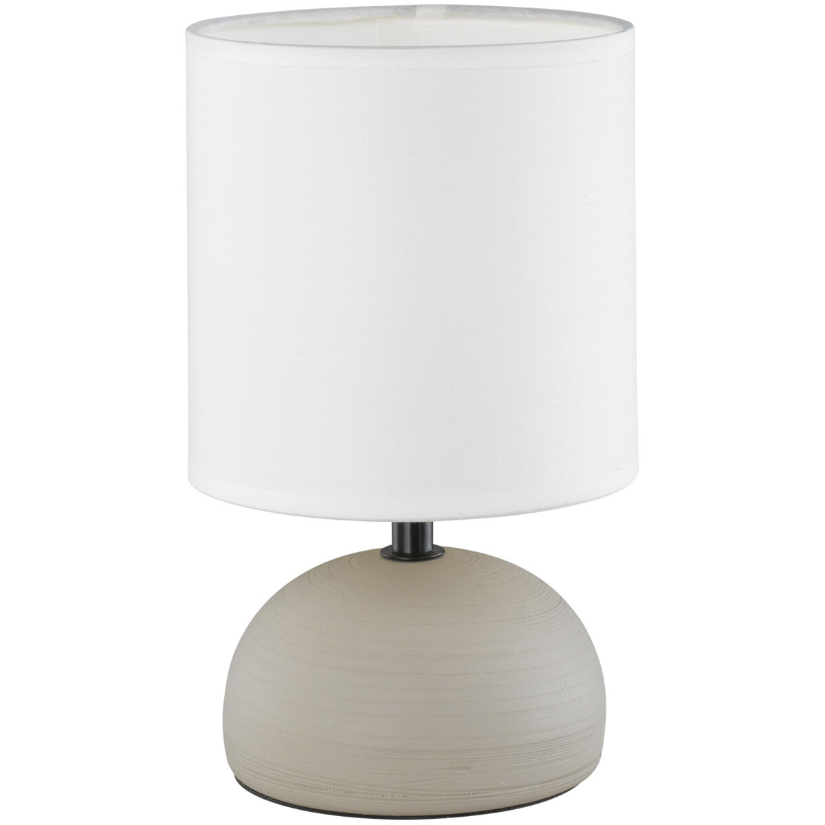 LED Tafellamp Mat Grijs - Keramiek, E14 Fitting & Ronde