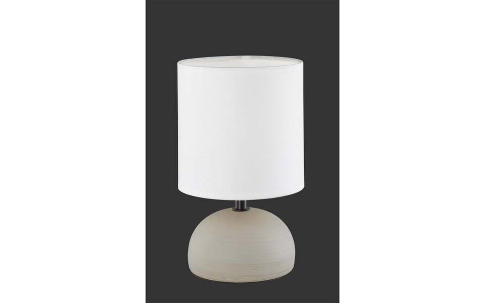 HLW LED LED Tafellamp - Tafelverlichting - Trion Lucifer - E14 Fitting - Rond - Mat Grijs - Keramiek