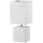 HLW LED LED Table Lamp - Table Lighting - Trion Pinko - E14 Fitting - Rectangular - Antique White - Ceramic