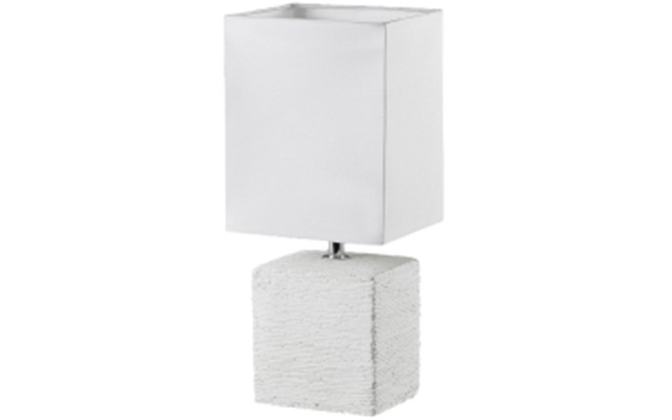 HLW LED LED Tafellamp - Tafelverlichting - Trion Pinko - E14 Fitting - Rechthoek - Antiek Wit - Keramiek