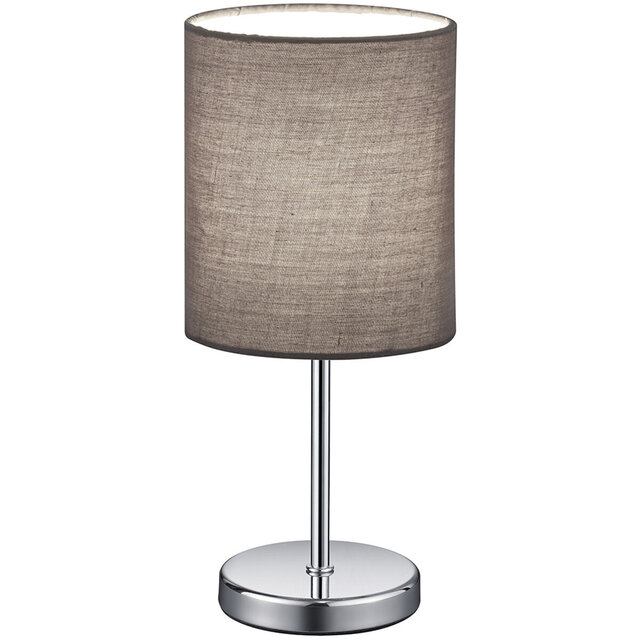 LED Tafellamp - Tafelverlichting - Trion Jiron - E14 Fitting - Rond - Mat Grijs - Aluminium Verlichting per ruimte