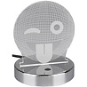 HLW LED LED Tafellamp - Tafelverlichting - Trion Smilo - 3W - Warm Wit 3000K - RGBW - Rond - Mat Chroom - Aluminium