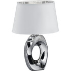 HLW LED LED Table Lamp - Table Lighting - Trion Tibos - E14 Fitting - Round - Matte Silver - Ceramic