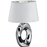 LED Tafellamp - Tafelverlichting - Trion Tibos - E14 Fitting - Rond - Mat Zilver - Keramiek Verlichting per ruimte