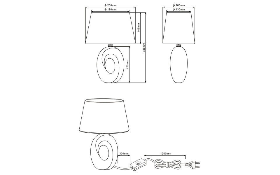 HLW LED LED Tafellamp - Tafelverlichting - Trion Tibos - E14 Fitting - Rond - Mat Zilver - Keramiek