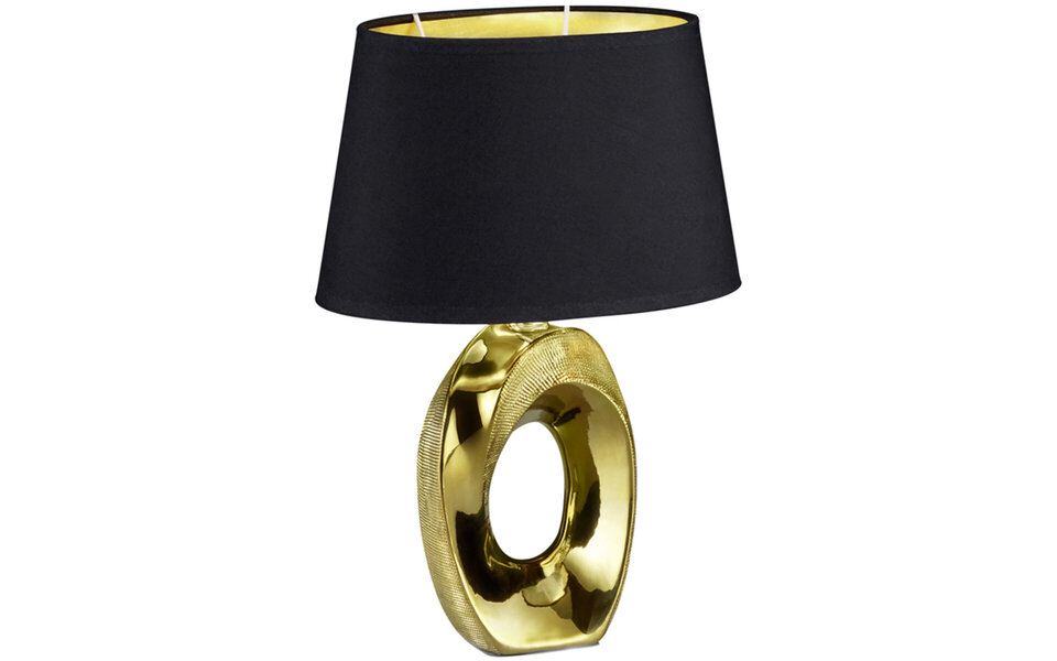 HLW LED LED Table Lamp - Table Lighting - Trion Tibos - E14 Fitting - Round - Matte Gold - Ceramic