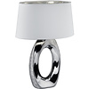 LED Table Lamp - Table Lighting - Trion Tibos - E27 Fitting - Round - Matte Silver - Ceramic