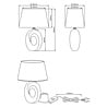 HLW LED LED Tafellamp - Tafelverlichting - Trion Tibos - E27 Fitting - Rond - Mat Goud - Keramiek