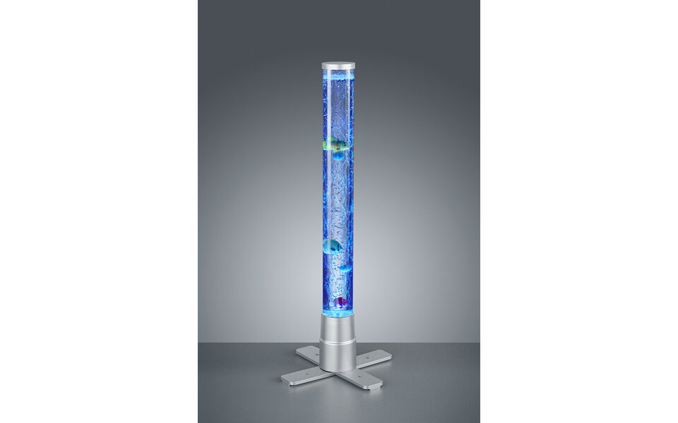 HLW LED LED Tafellamp - Tafelverlichting - Trion Moty - 2W - Warm Wit 3000K - RGB - Rond - Mat Titaan - Kunststof