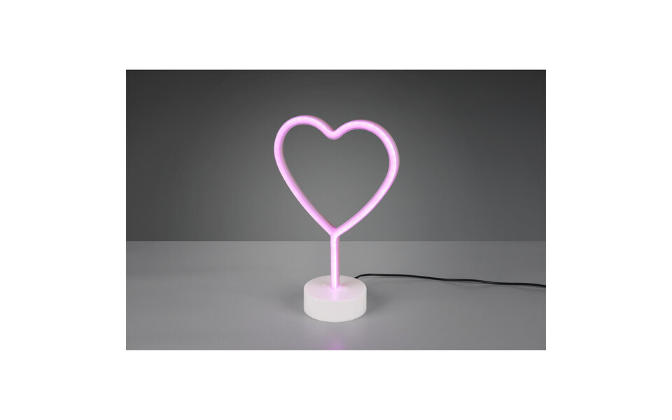HLW LED LED Table Lamp - Table Lighting - Trion Hirtan - 2W - RGB - Round - Matte White - Plastic