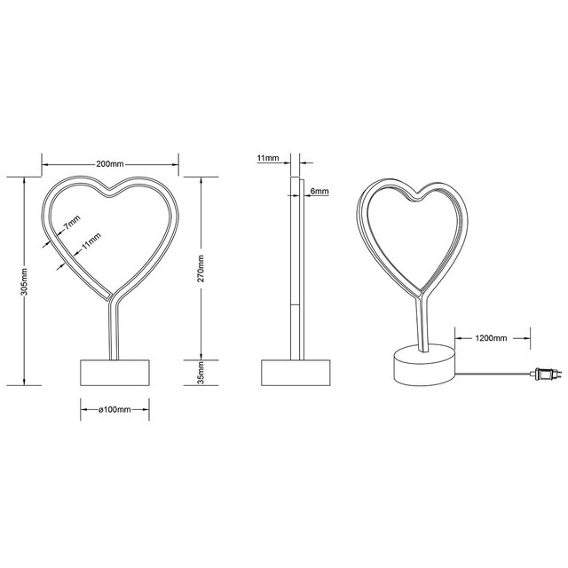HLW LED LED Table Lamp - Table Lighting - Trion Hirtan - 2W - RGB - Round - Matte White - Plastic