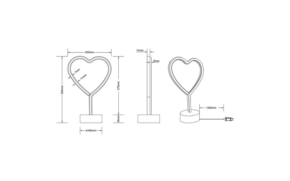 HLW LED LED Tafellamp - Tafelverlichting - Trion Hirtan - 2W - RGB - Rond - Mat Wit - Kunststof
