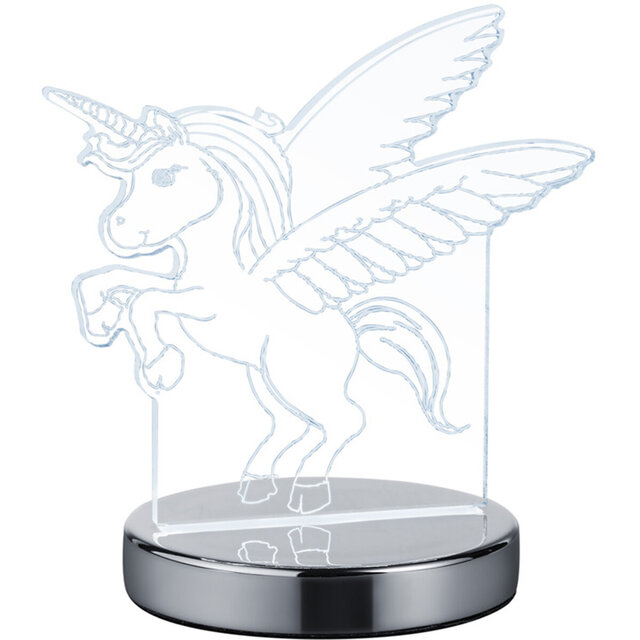 HLW LED LED Tafellamp - Tafelverlichting - Trion Kiron - 7W - Aanpasbare Kleur - Rond - Mat Chroom - Aluminium