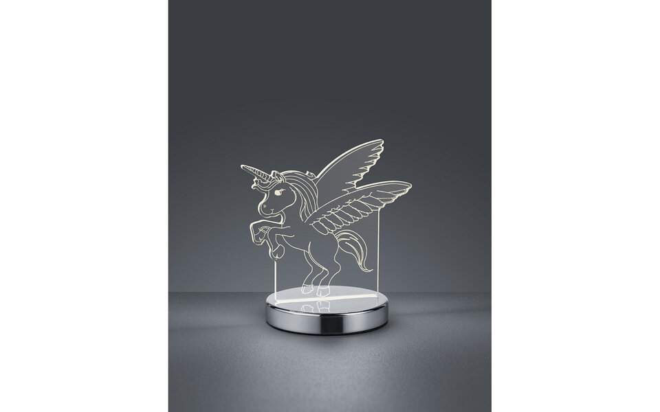 HLW LED LED Tafellamp - Tafelverlichting - Trion Kiron - 7W - Aanpasbare Kleur - Rond - Mat Chroom - Aluminium